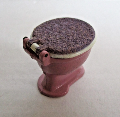 Casa de Muñecas Miniatura TOOTSIE TOY De Colección Pintado Metal Fundido LAVANDA ¡Inodoro! - Imagen 4 de 4