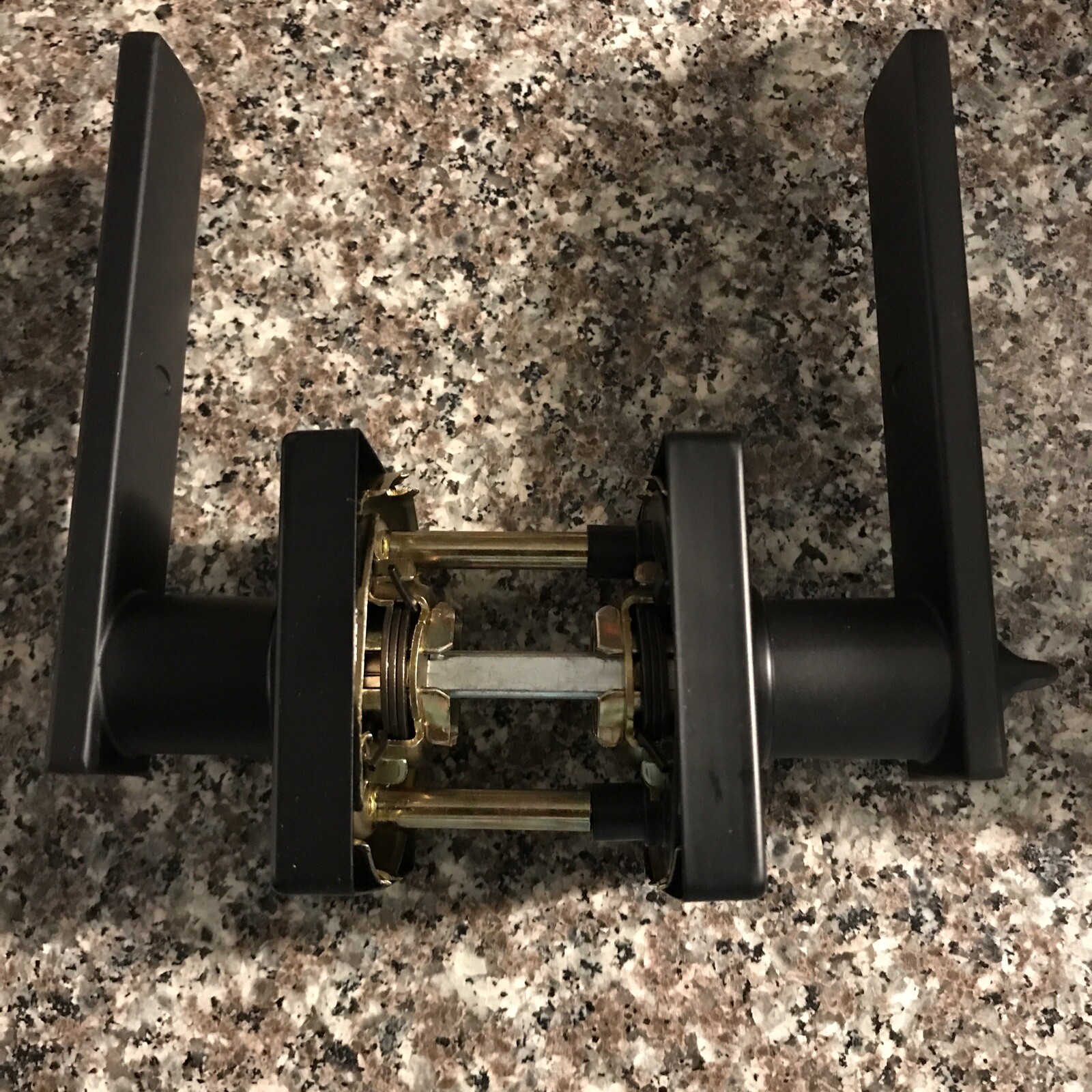 Privacy Door Lever Adjustable Backset Easy-to-Install Unkeyed Zinc Matte Black-image