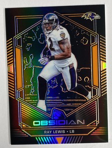 2019 Panini Obsidian Football Electric Etch Orange Ray Lewis #19