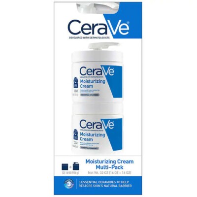 Cerave Moisturizing Cream Multipack 16 OZ Pump + 16 OZ Refill (Pack of 2)