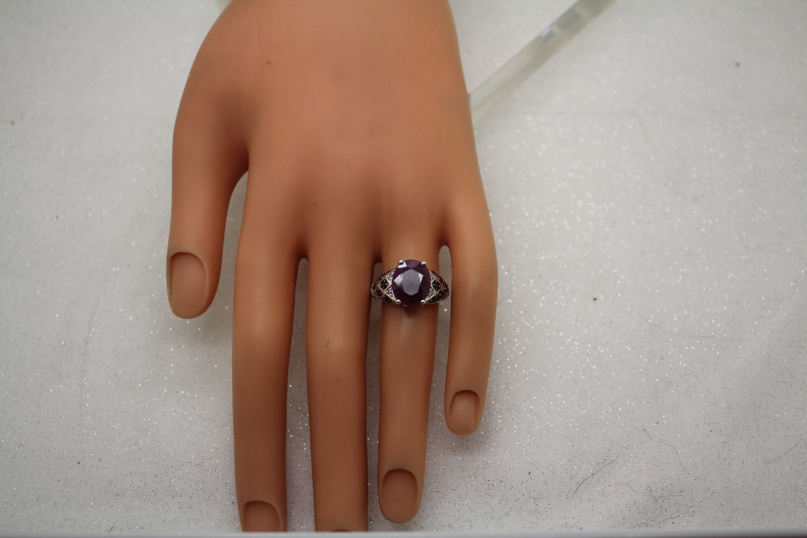 Sterling Silver .925 NATURAL RUBY ELEVATED DESIGN… - image 9