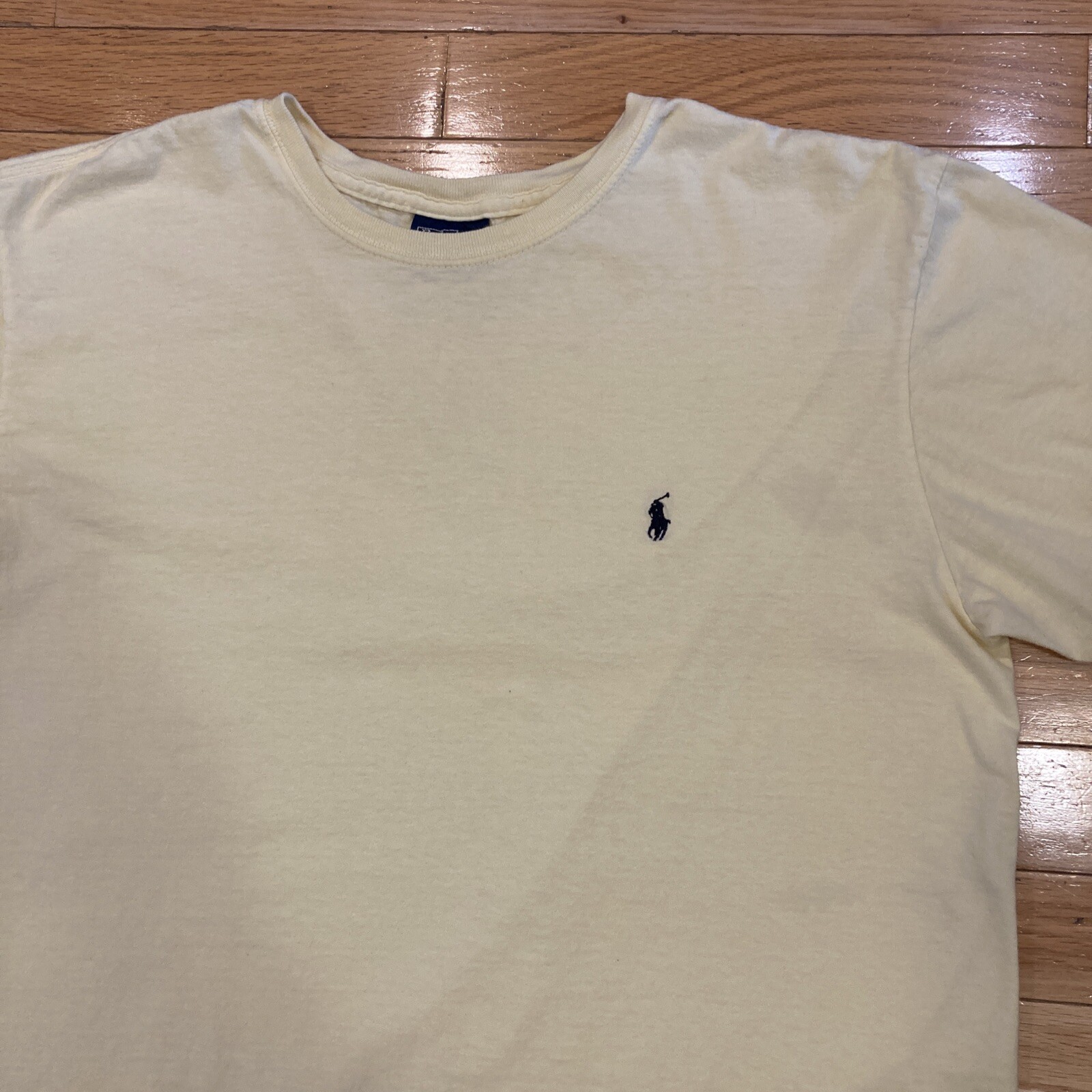 Polo Ralph Lauren camicia uomo taglia media gialla manica corta maglietta basic logo pony