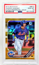 2019 Bowman Chrome GOLD REFRACTOR ANDRES GIMENEZ RC Card /50 PSA 10 GEM MINT