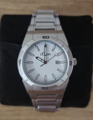 s.Oliver Herrenuhr Edelstahl Silber