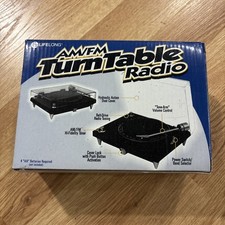 BRAND NEW IN THE BOX 6" Novelty Turntable - AM/FM Radio LIFELONG NOS....HBIN