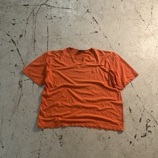 90s Nautica Orange 100 Cotton Made In USA Xxl Tshirt With Sailboat