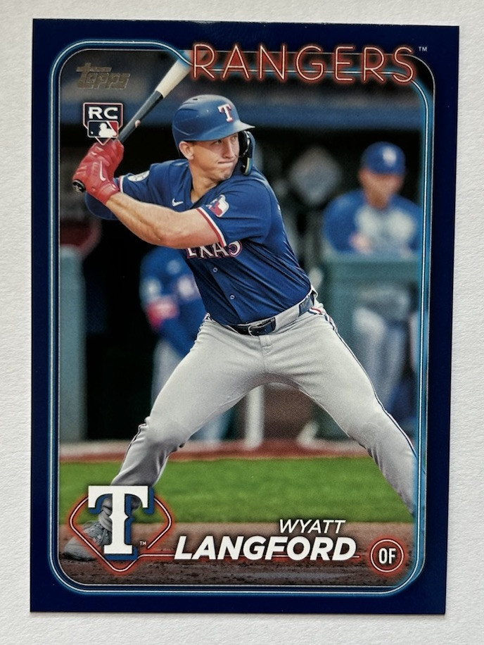 2024 Topps Update Royal Blue WYATT LANGFORD #US151 Texas Rangers Rookie Card