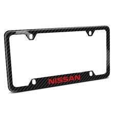 For Nissan In Red 4 Holes Black Real Carbon Fiber 50 States License Plate Frame For Nissan In Red 4 Holes Black Real Carbon Fiber 50 States License Plate Frame