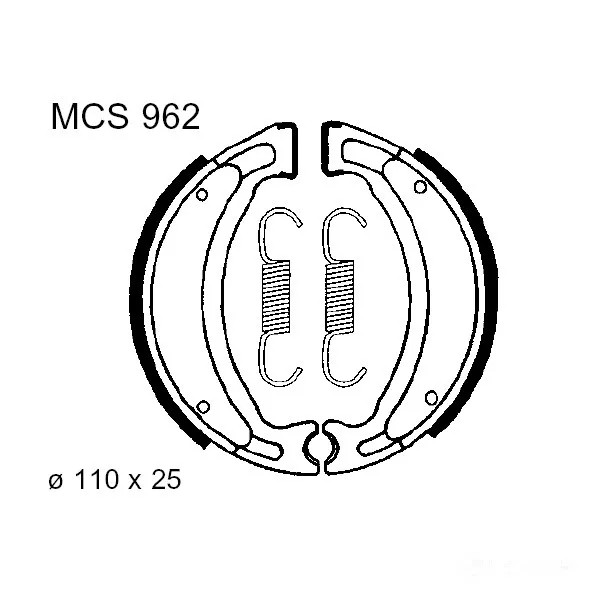 Bremsbacken Hinten Trw MCS962 Adly Herchee Jet 50 Bj 1999-02-image