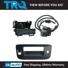 TRQ Rear View Camera w/ Tailgate Handle & Bezel Kit for GM Pickup Truck