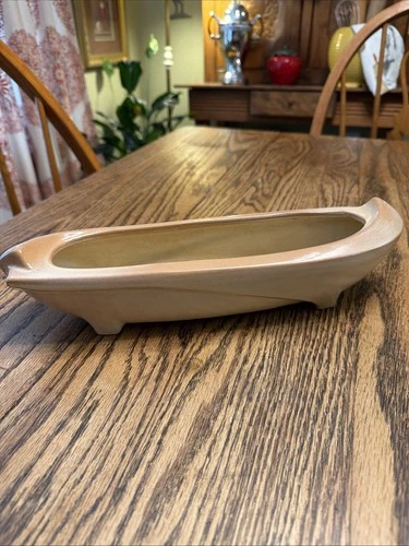 RARE FRANKOMA C.1950'S MID CENTURY CERAMIC ART POTTERY SLENDER BOWL PLANTER #45