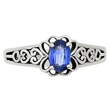 Natural Kyanite - Brazil 925 Sterling Silver Ring s.5 Jewelry R-1172