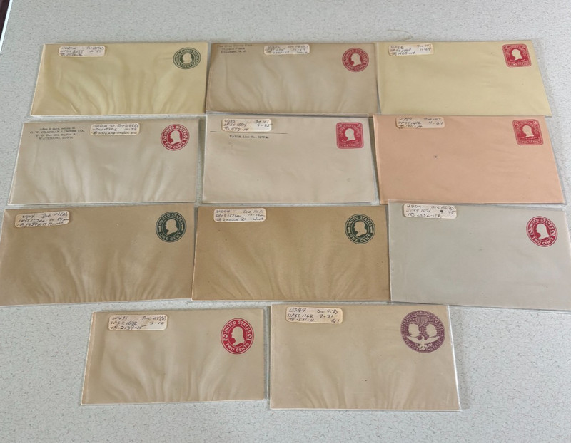 Lot of 11 Vintage United States Unused Mint Envelopes Nice Cat. Value