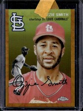 2023 Topps Chrome Platinum Ozzie Smith Gold Wave Refractor #/50 Cardinals