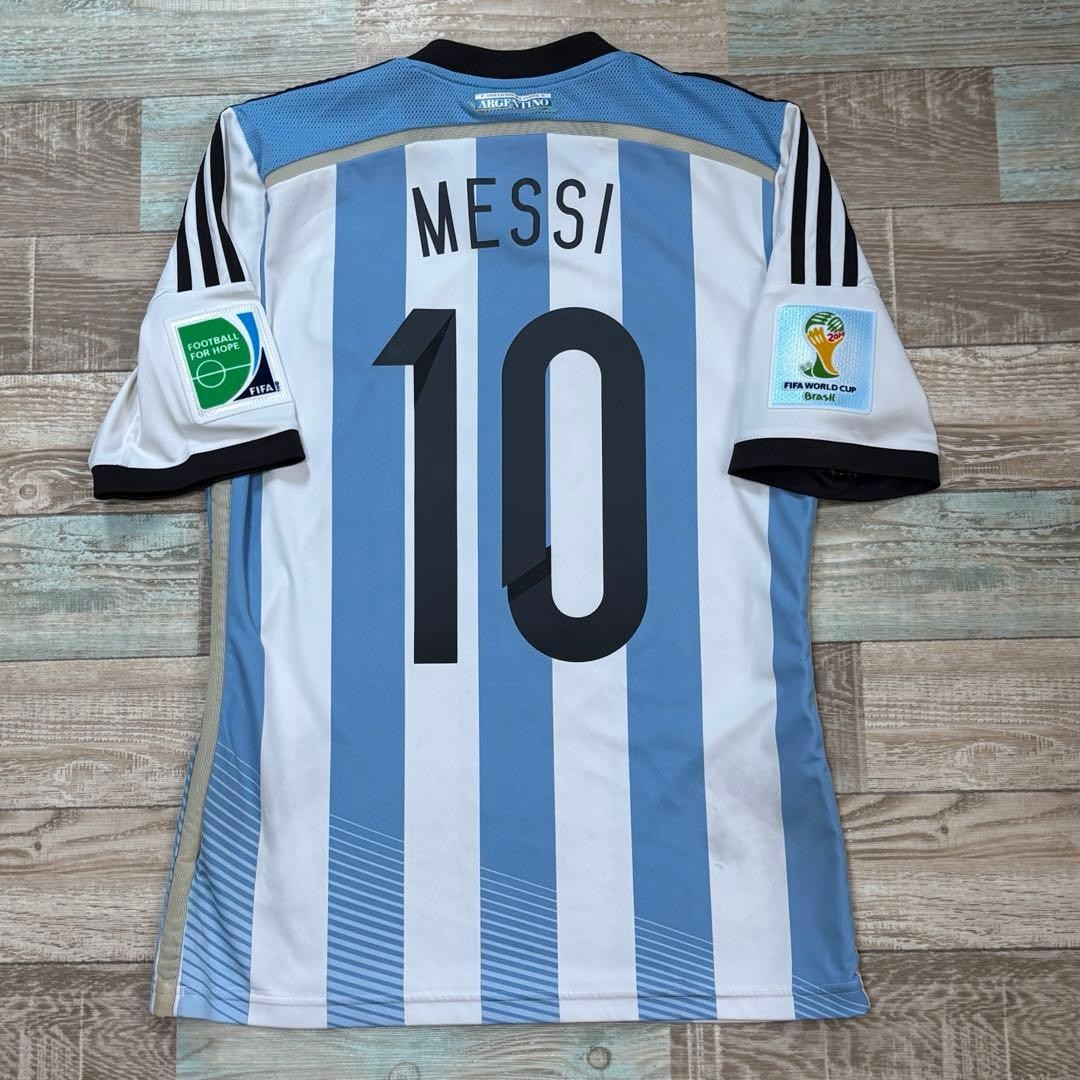 adidas Argentina Lionel Messi 2014 Home Soccer Jersey Japan Size M