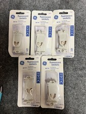 GE 2 Pc. Fluorescent Sockets  White Lamp holder 5 Pack