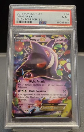 Pokémon Gengar EX 34/119 XY Phantom Forces Ultra Rare Holo PSA 9
