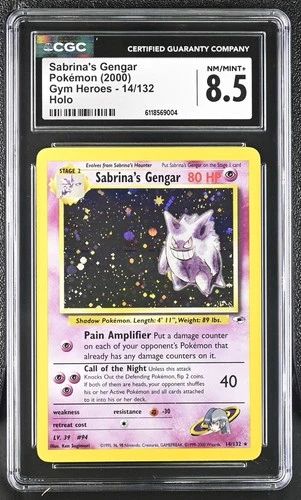 Pokemon Sabrina’s Gengar Holo 14/132 CGC 8.5 NM/MINT +