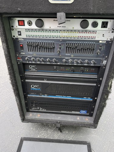 Stereo Power Amp Rack - American Audio PDP-800, QSC 900, 1300, 1500A ...