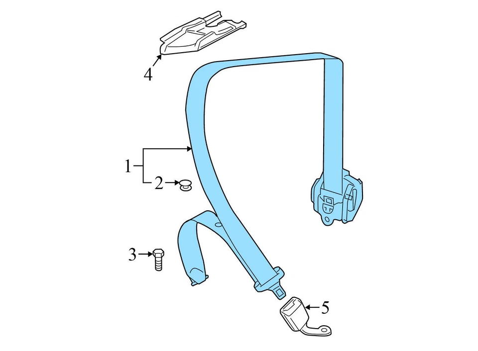 2014-2018 AUDI RS7 — натяжитель заднего ремня безопасности 4G0857805C - Изображение 2 из 4