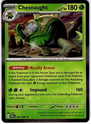 Pokemon Chesnaught CRI 7/86 Normal Holo Near Mint English