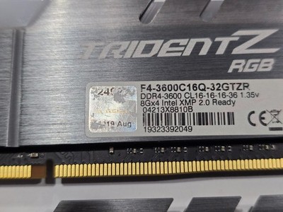 ✓✓ G.SKILL TridentZ RGB 32GB (4x8GB) 3600 MHz DDR4 (16-16-16-36