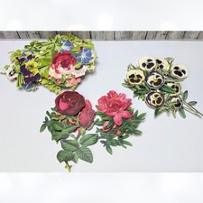 Anna Griffin FLORAL Flowers Die Cuts Embellishments Lot of 90
