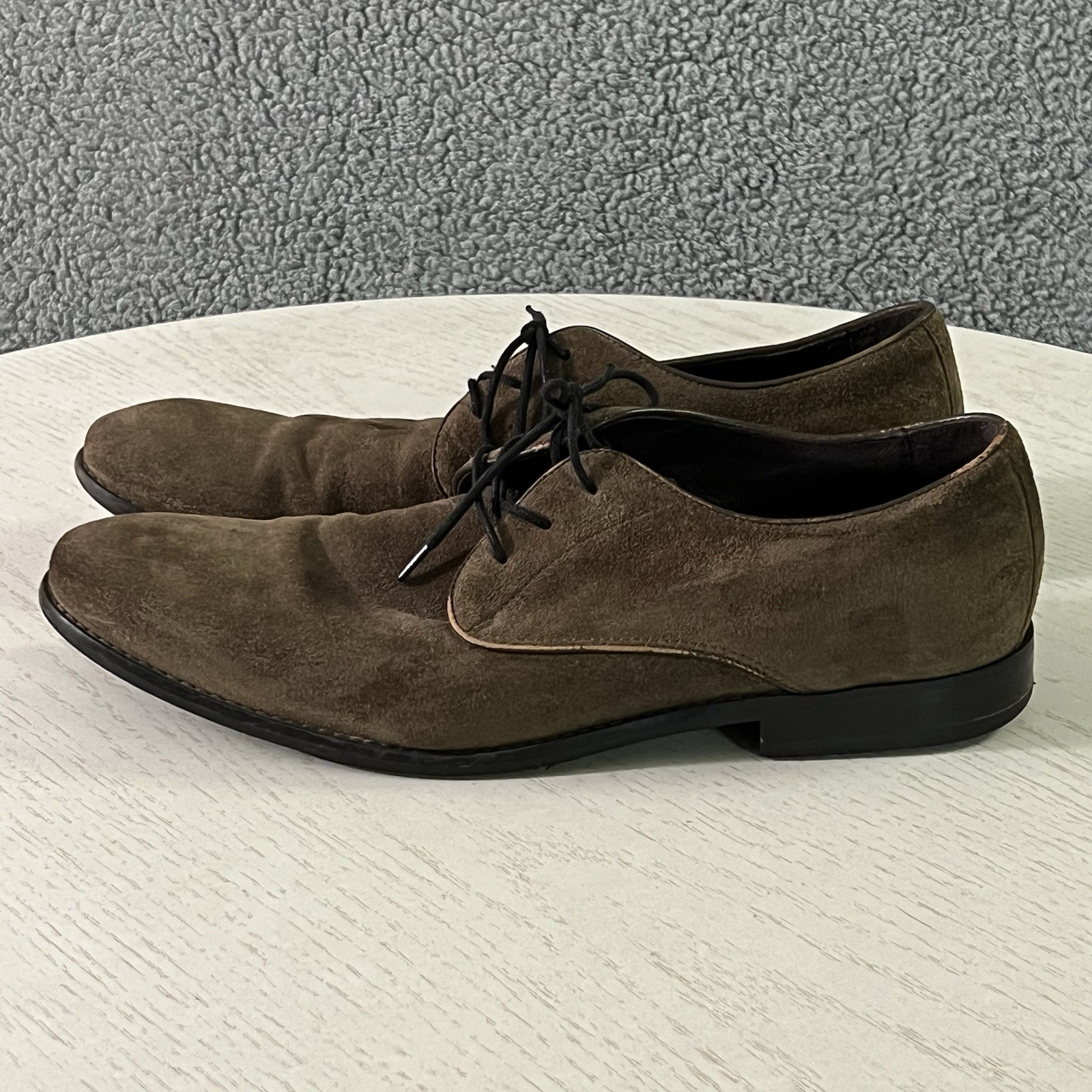 SAOLA Scarpe John Varvatos uomo 11 5 M marrone scamosciato USA punta liscia Derby Oxford scarpe