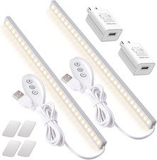 2Pack LED Under Cabinet Lighting Dimmable Lights 2PACK, White