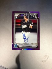 2024 Bowman Rikuu Nishida 1st  Chrome Auto Purple Refractor /250 White Sox