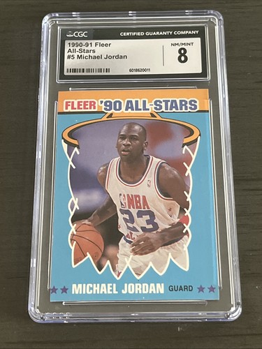 1990-91 Fleer All-Stars #5 Michael Jordan NM/Mint CGC 8