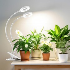 Clip Grow Lights for Indoor Plants, 3.5in Full Spectrum 2 Heads