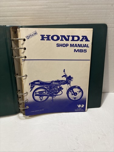OEM 1982 HONDA MB5 DEALER SERVICE MANUAL IN HONDA BINDER 6116600