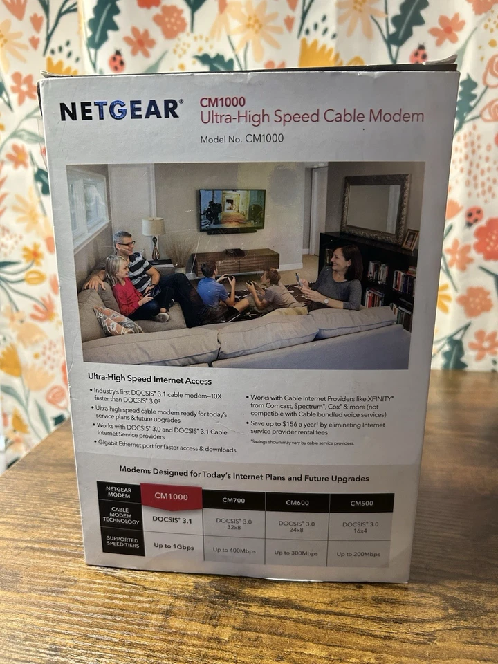 NETGEAR CM1000 DOCSIS 1000Mbps Cable Modem (CM1000-1AZNAS) - Image 2 of 4
