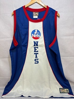 majestic HARDWOOD CLASSICS ニックス　NBA New Jersey Nets Hardwood Classics Men's Majestic NBA White Blue