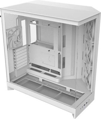 NZXT - H9 Flow 2025 ATX Mid-Tower Dual-Chamber PC Case - White