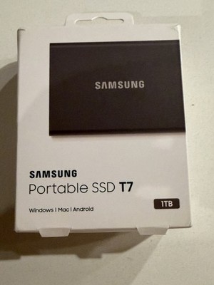 Samsung Portable SSD T7 1TB External USB-C SSD Black Fast Storage