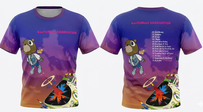 Hot Kanye West Graduation Album 3D T-shirt S to 5XL GG257