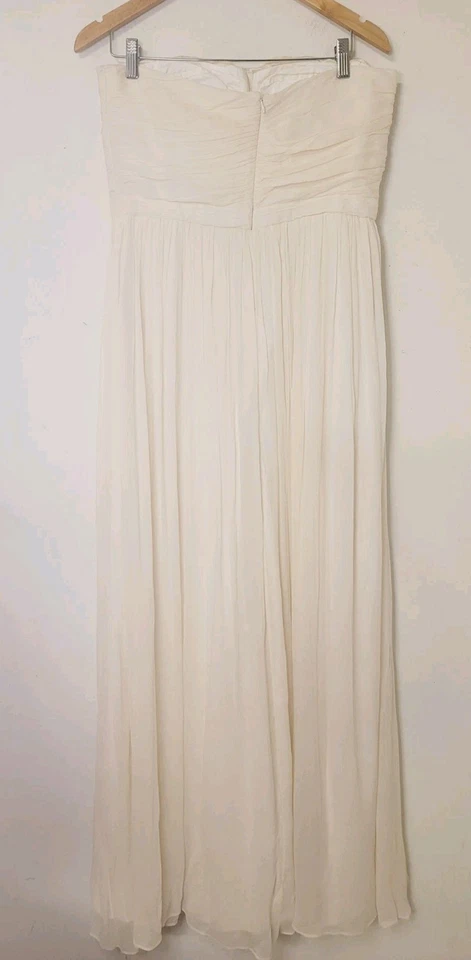 J. Экипаж платье без бретелек 12 слоновой кости шелк шифоновое свадьбы выпускного официальный Arabelle - Изображение 4 из 4