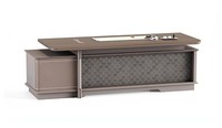 LuxuriöSer Schreibtisch Holz Braun Mit Viel Stauraum Stilvollem Design