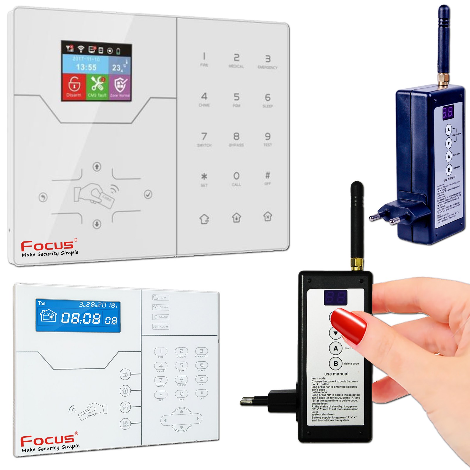 Répéteur alarme sans fil PB-204R résout les pertes de signal dans la maison