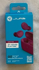 JLab Go POP True Wireless Bluetooth Dark Pink Earbuds 35 Hrs Sealed 