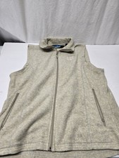 CAT Full Zip Vest Fleece Size: M 10/12 Workwear, Caterpillar, Beige