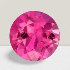 Pink Tourmaline Round Cut Gemstone 0.51 Cts - 5 mm VVS Loose Gem 