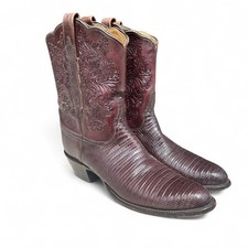 Vintage Lucchese Classics Lizard Skin Cowboy Boots Size 10B