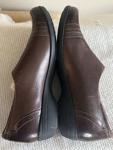 Dansko FRANNY Loafers Womens Size 7.5M 38 Brown Burnished Leather Slip-Ons - Picture 9 of 12