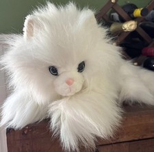 VINTAGE DAKIN 1984 WHITE PERSIAN CAT BLUE EYES PRINCESS PLUSH 18" REALISTIC EUC