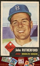 1953 Topps John Rutherford 137a Brooklyn Dodgers