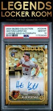 2024 Topps Gilded Collection Topps Chrome Gold Autographs Heston Kjerstad PSA 10