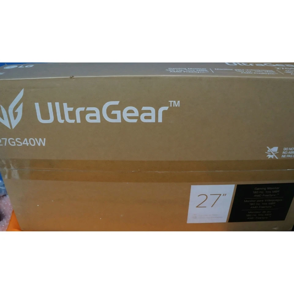 LG UltraGear 27GS40W 27 inch FHD 180Hz 1ms Gaming Monitor AMD FreeSync NEW - Image 2 of 4